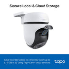 Tapo TC41 Outdoor Pan/Tilt Security WiFi Camera – 360° Smart WiFi Surveillance Camera with Motion Tracking & Night Vision