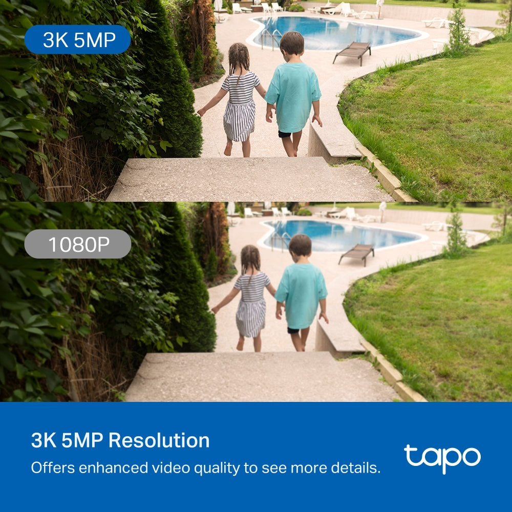 Tapo C530WS Outdoor Pan/Tilt Security Wi-Fi Camera – 3K Smart 5MP 360° AI Surveillance Camera with Color Night Vision