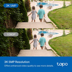 Tapo C530WS Outdoor Pan/Tilt Security Wi-Fi Camera – 3K Smart 5MP 360° AI Surveillance Camera with Color Night Vision