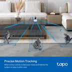 Tapo C232 Pan/Tilt AI Home Security Wi-Fi Camera – 3K 5MP Smart Indoor Camera with 360° Coverage, AI Detection, Motion Tracking & Color Night Vision