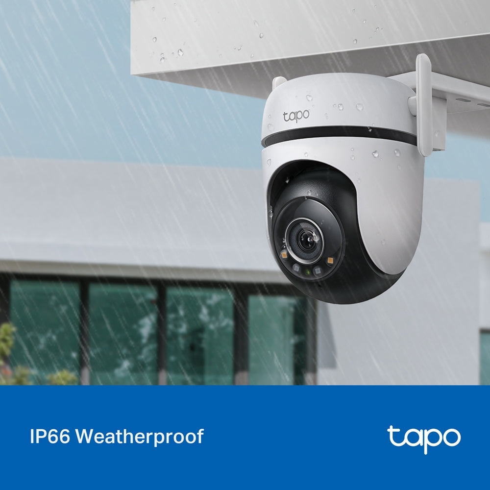 Tapo C520WS Outdoor Pan/Tilt Security Wi-Fi Camera – 2K QHD Smart Camera with 360° Coverage, Starlight Color Night Vision & AI Detection