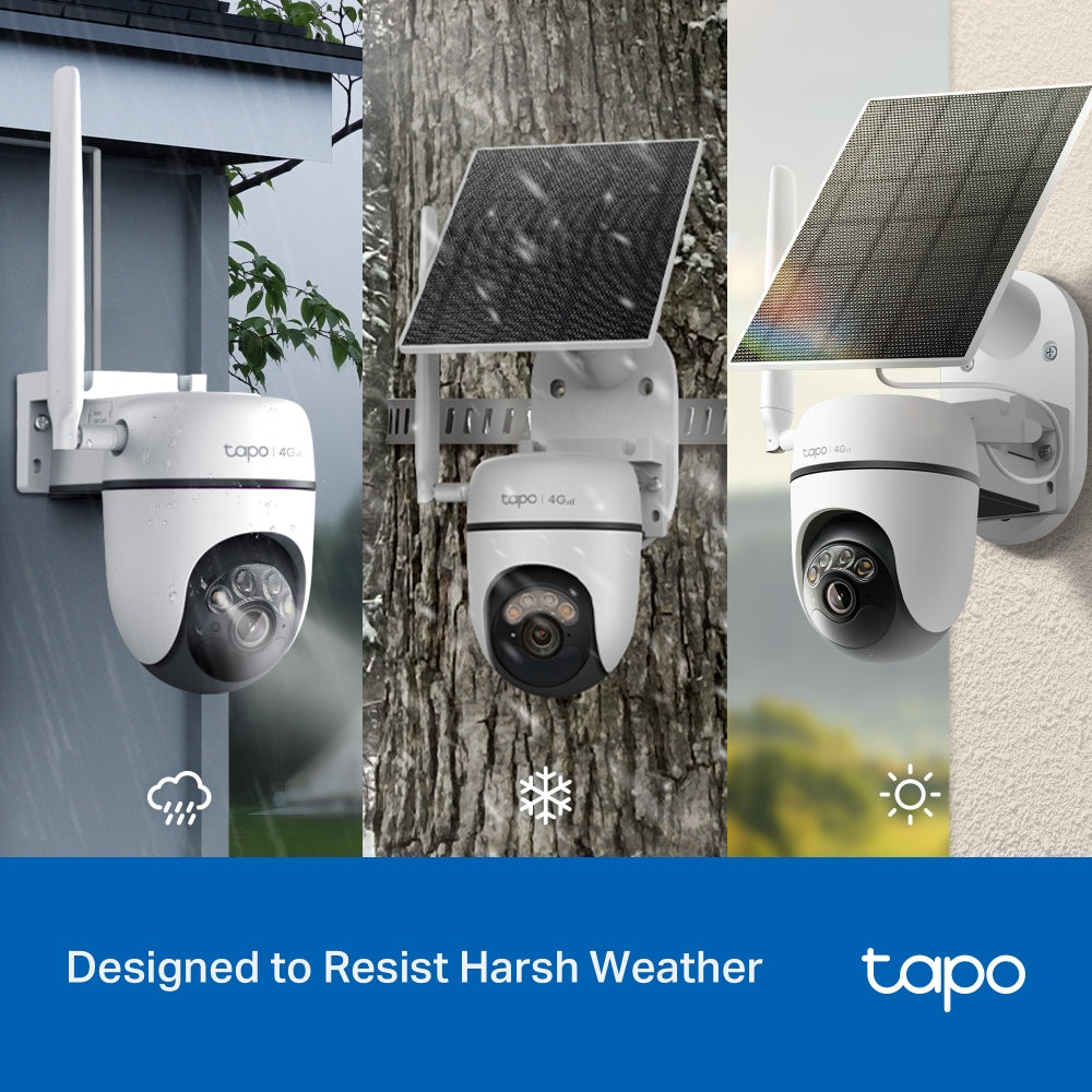 Tapo C615G KIT Solar-Powered Pan/Tilt 4G LTE Security Camera Kit – Wireless Outdoor Smart Surveillance Camera with AI Detection