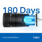 Tapo C411 Battery-Powered Outdoor Security Camera – 2K Wire-Free Smart Wi-Fi Camera with AI Detection, Color Night Vision & 180-Day Battery Life
