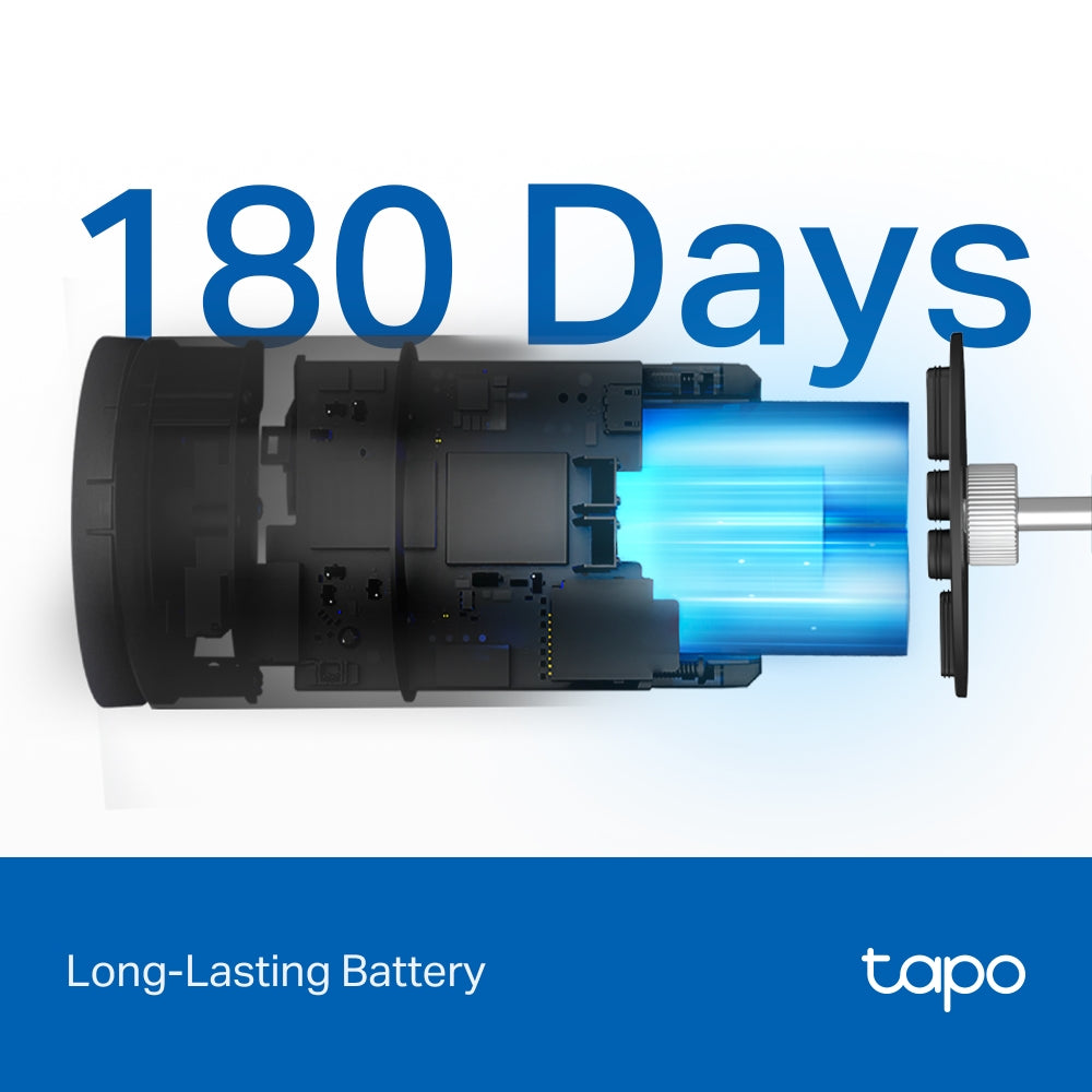 Tapo C411 Battery-Powered Outdoor Security Camera – 2K Wire-Free Smart Wi-Fi Camera with AI Detection, Color Night Vision & 180-Day Battery Life