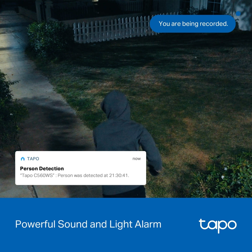 Tapo C560WS Outdoor Pan/Tilt Security Wi-Fi Camera – 4K Ultra HD Smart Camera with AI Detection, Night Vision & Wi-Fi 6