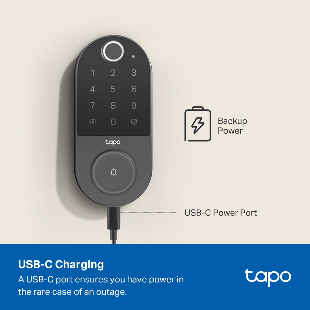 Tapo DL110 Smart Wi-Fi Door Lock – Keyless Entry Smart Lock with App & Remote Control