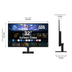 Samsung M5 M50F 27-Inch IPS Full HD Smart Monitor Tizen OS WiFi 5 Bluetooth 5.2 HDR10 Gaming Hub Built-in Speakers Remote Control Display