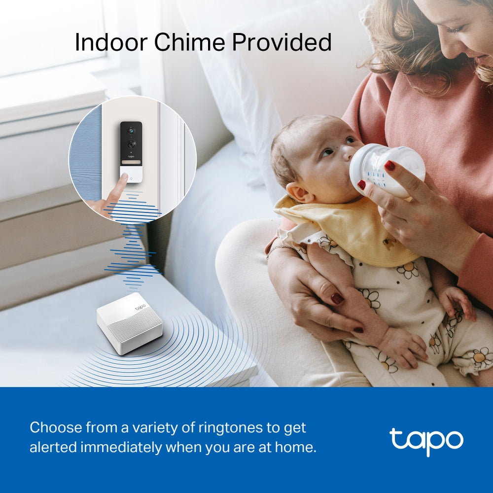 Tapo D230S1 Smart Battery Video Doorbell – Wireless Wi-Fi Door Camera with 2K Video & Motion Detection