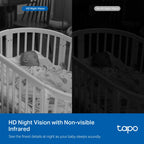 Tapo C840 Dual-Lens Smart Baby Camera – 2K Wi-Fi Baby Monitor with Motion Tracking & Night Vision