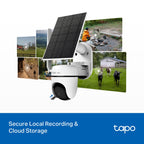 Tapo C615G KIT Solar-Powered Pan/Tilt 4G LTE Security Camera Kit – Wireless Outdoor Smart Surveillance Camera with AI Detection