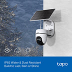 Tapo C610 KIT Solar-Powered Pan/Tilt Security Camera Kit – 2K Smart Outdoor Wi-Fi Camera with Solar Charging, Motion Tracking & Night Vision
