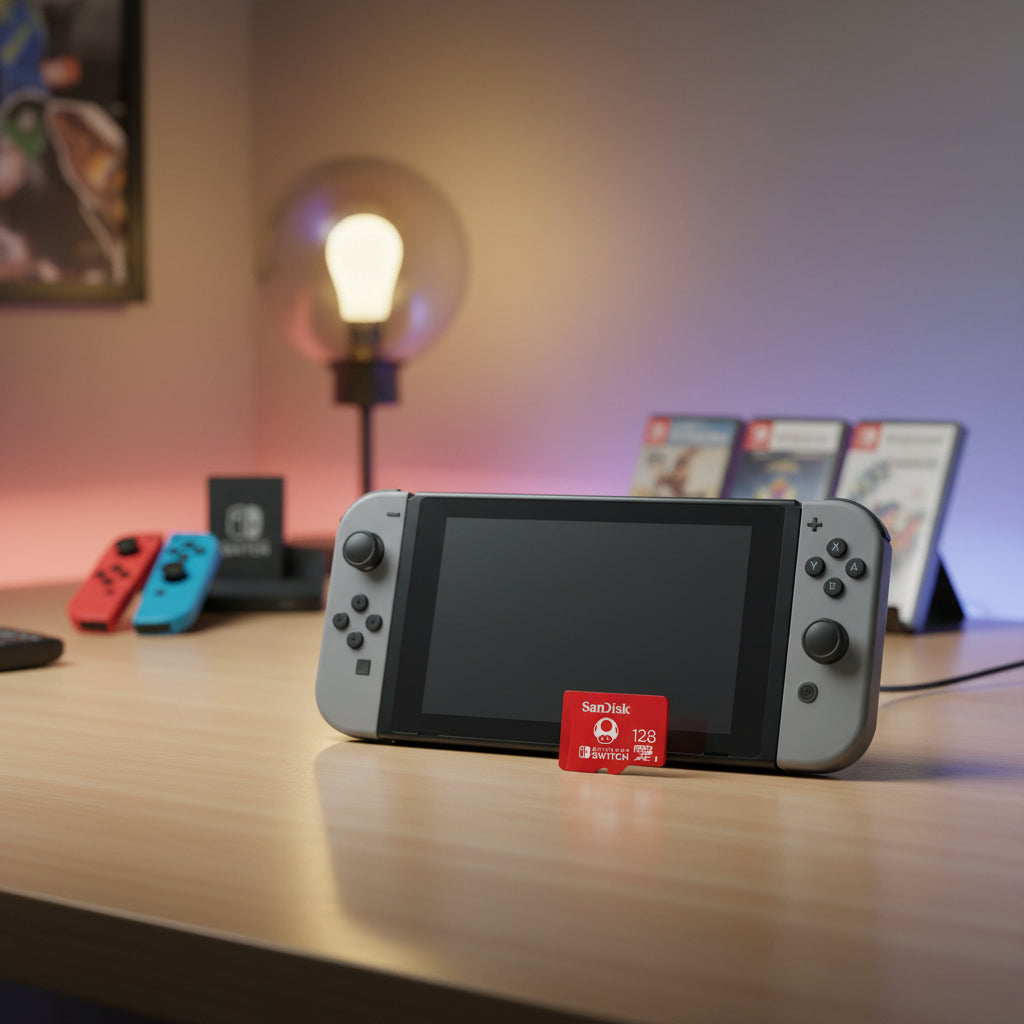 SanDisk Nintendo Switch licensed microSD card for game storage expansion.
64GB 128GB 256GB 512GB 1TB
