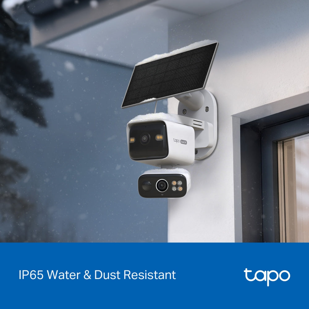 Tapo C645D KIT Solar-Powered Dual-Lens Pan/Tilt Security Camera – 4G LTE & Wi-Fi Outdoor Smart Surveillance System