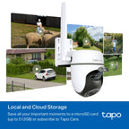 Tapo TC40GW Outdoor Pan/Tilt 4G LTE Camera – Smart Security Camera with AI Detection & Color Night Vision