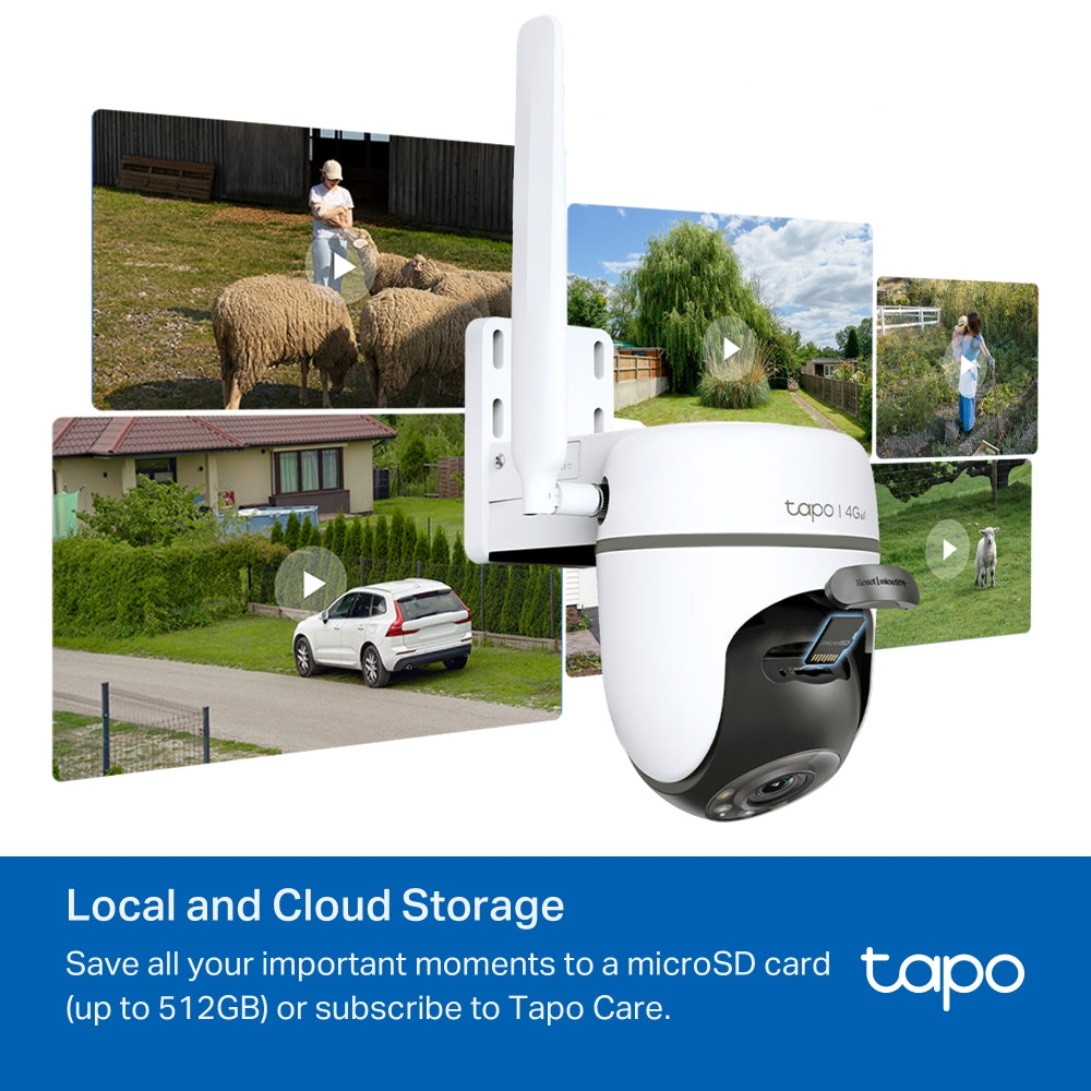 Tapo TC40GW Outdoor Pan/Tilt 4G LTE Camera – Smart Security Camera with AI Detection & Color Night Vision