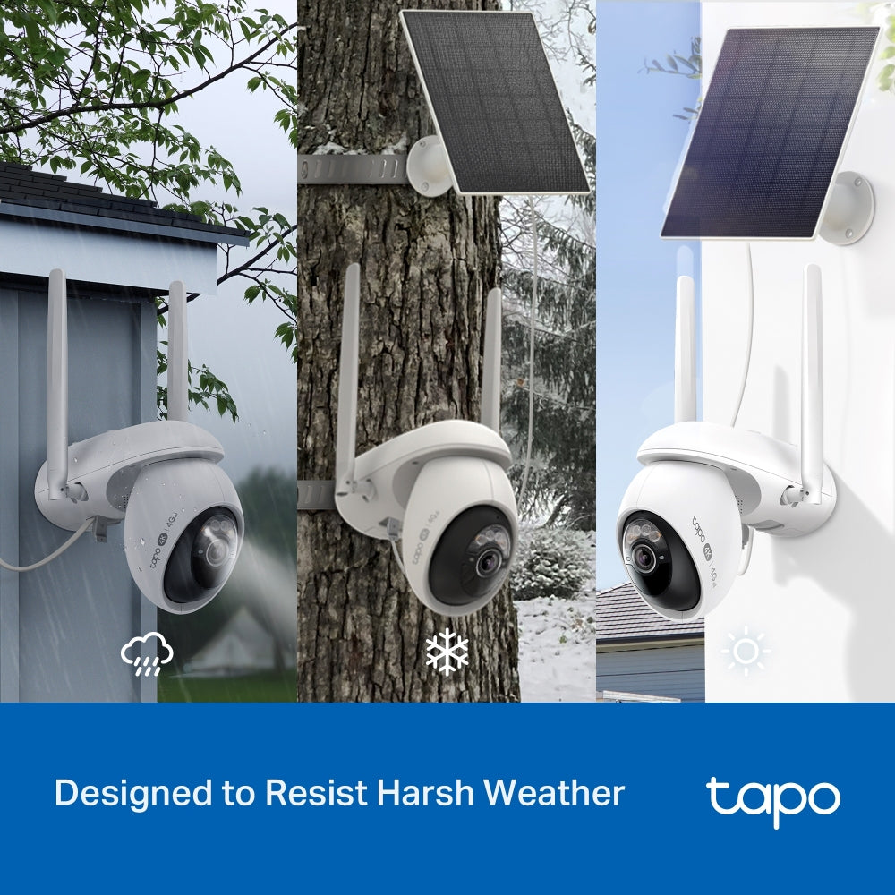 Tapo C665G KIT Solar-Powered Pan/Tilt Security Camera – 4G LTE & Wi-Fi Outdoor Smart Camera with Solar Charging
