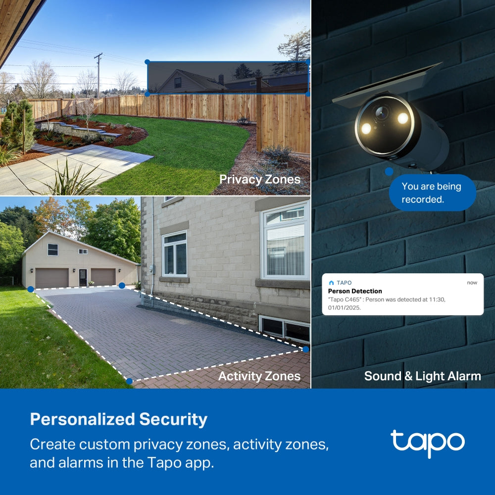 Tapo C465 Enhanced AI Solar Security Camera Ultra – 4K Wireless Outdoor Smart Camera with Solar Power, AI Detection & Night Vision