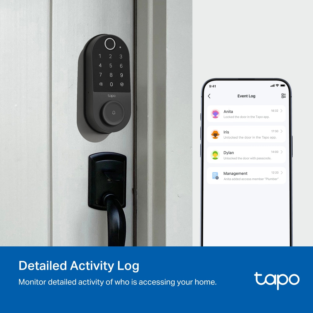 Tapo DL110 Smart Wi-Fi Door Lock – Keyless Entry Smart Lock with App & Remote Control