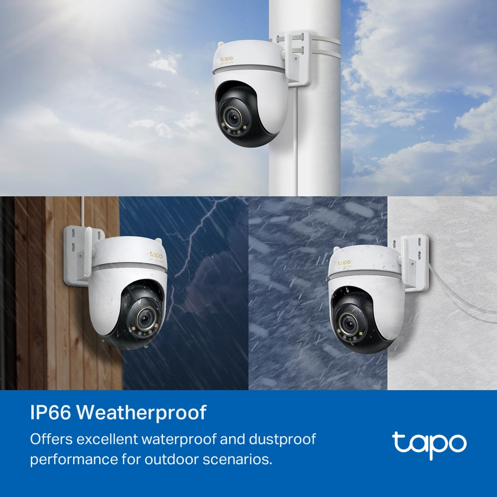Tapo TC43 Outdoor Pan/Tilt Security Wi-Fi Camera – 360° Smart WiFi Surveillance Camera with Motion Tracking