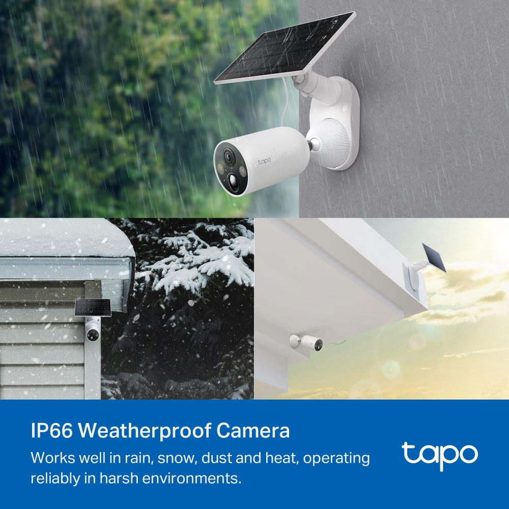 Tapo C425 KIT Solar-Powered Security Camera Kit – 2K QHD Wireless Outdoor Smart Camera with AI Detection & Color Night Vision