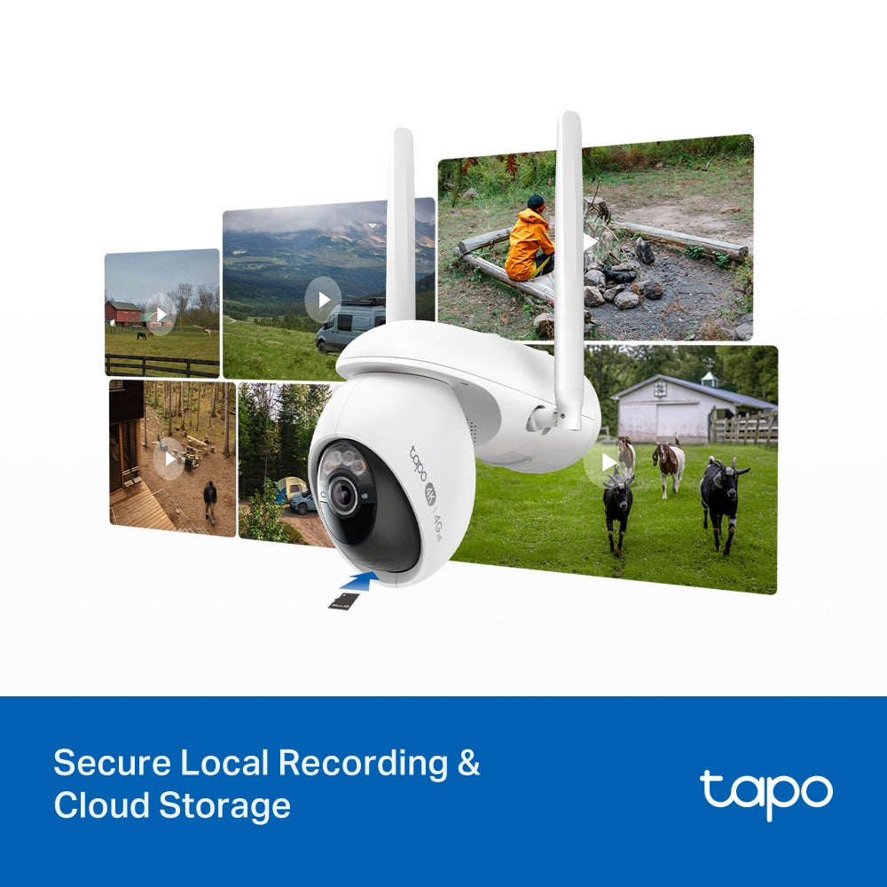 Tapo C665G KIT Solar-Powered Pan/Tilt Security Camera – 4G LTE & Wi-Fi Outdoor Smart Camera with Solar Charging