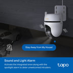 Tapo C530WS Outdoor Pan/Tilt Security Wi-Fi Camera – 3K Smart 5MP 360° AI Surveillance Camera with Color Night Vision