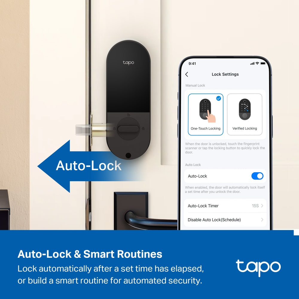 Tapo DL110 Smart Wi-Fi Door Lock – Keyless Entry Smart Lock with App & Remote Control