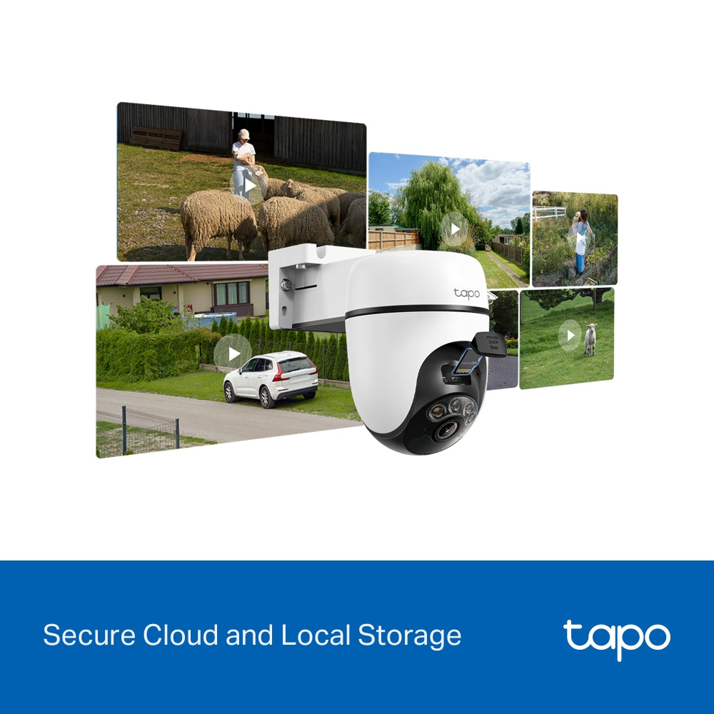 Tapo C630 KIT Solar-Powered Pan/Tilt Security Camera – 3K Wi-Fi Outdoor Smart Camera with AI Tracking & Solar Charging