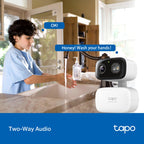 Tapo C216 Indoor/Outdoor Home Security Wi-Fi Camera – 2K 3MP Smart Pan/Tilt Camera with AI Detection, Color Night Vision, 360° Coverage & IP65 Weatherproof Design