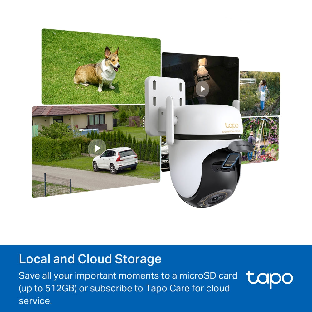 Tapo C530WS Outdoor Pan/Tilt Security Wi-Fi Camera – 3K Smart 5MP 360° AI Surveillance Camera with Color Night Vision