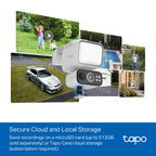 Tapo C615F KIT Solar-Powered Floodlight Pan/Tilt Security Camera Kit – 4G LTE Outdoor Smart Camera with Floodlight & AI Detection