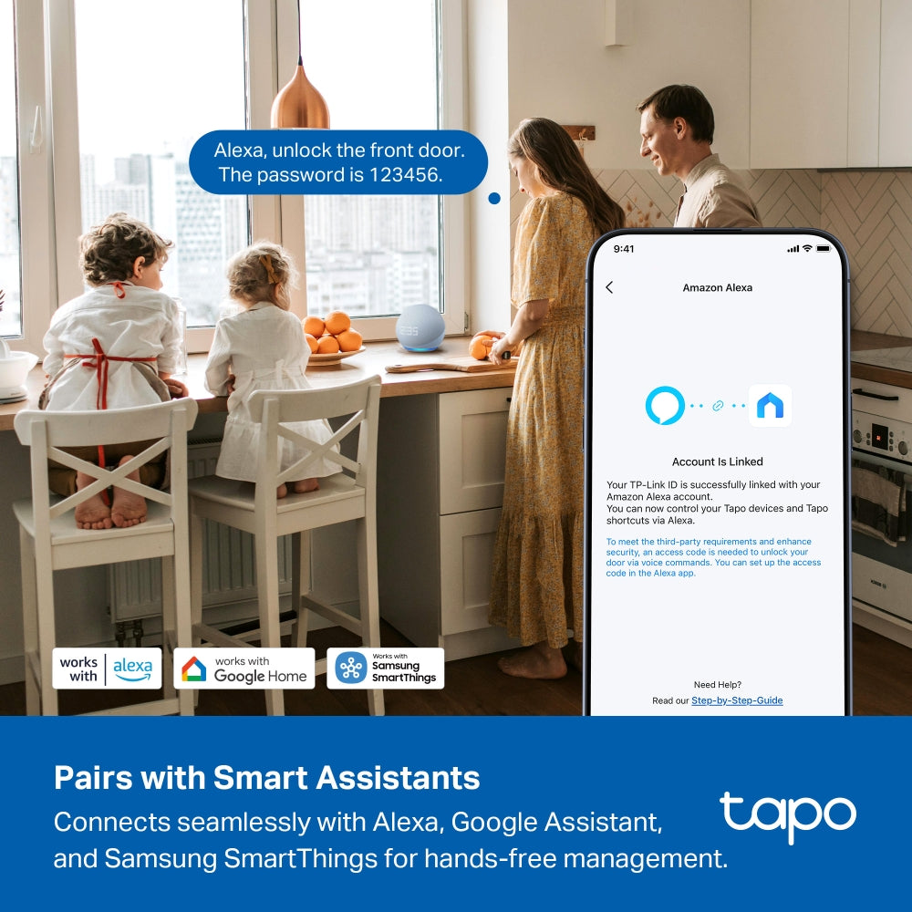 Tapo DL110 Smart Wi-Fi Door Lock – Keyless Entry Smart Lock with App & Remote Control
