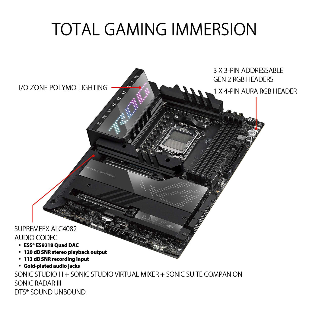 ASUS ROG Crosshair X670E Hero ATX Motherboard