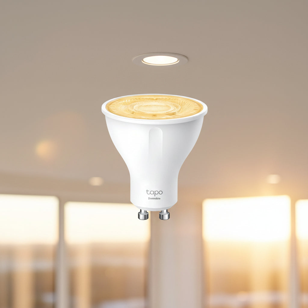 Tapo L610 smart LED spotlight bulb controlled via mobile app with dimming feature available in 1-Pack and 2-Pack