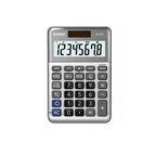 Casio MS-80F 8-Digit Mini Desk Calculator Metal Faceplate Currency Exchange Tax Solar & Battery