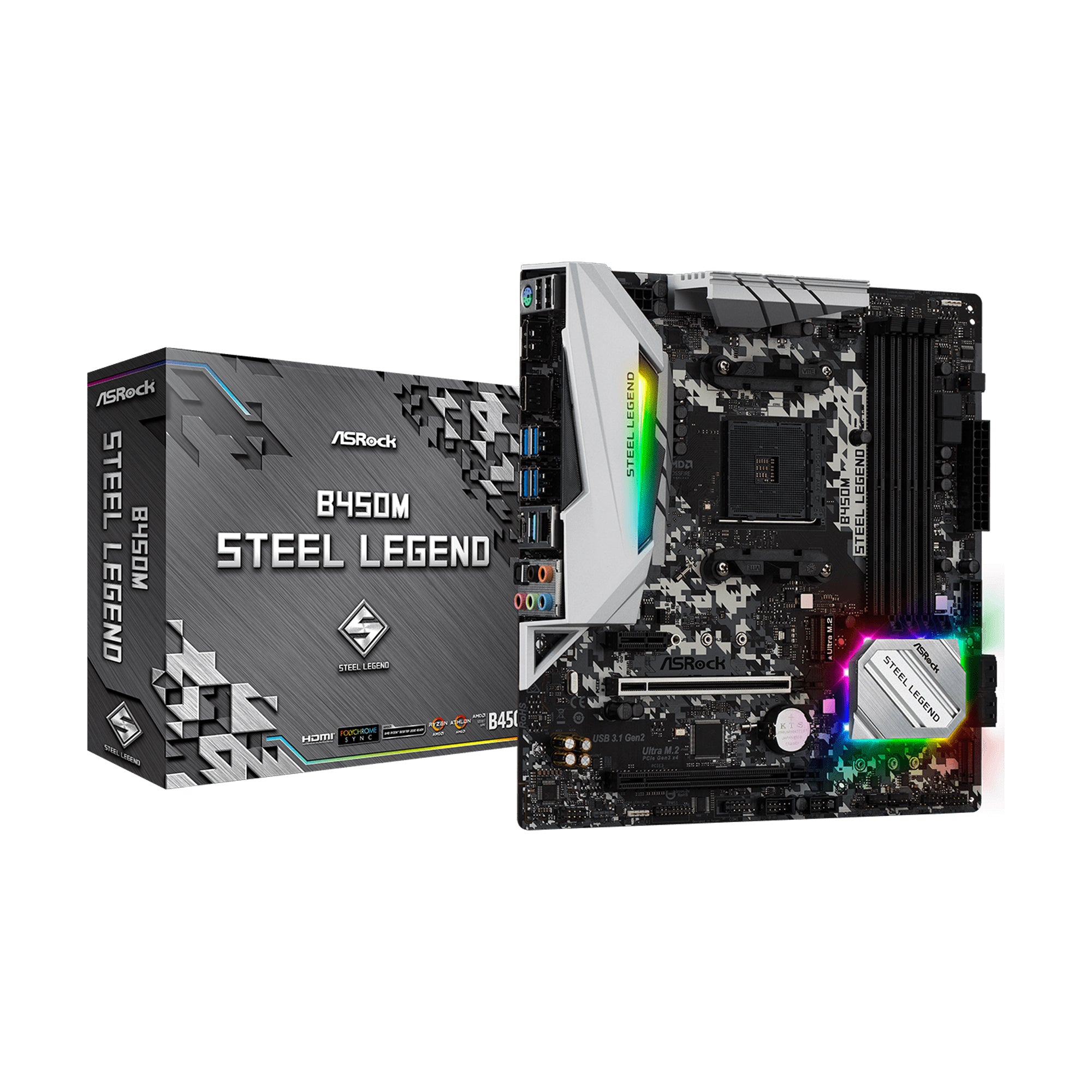 ASRock B450M Steel Legend | AMD AM4 Micro-ATX DDR4 Gaming