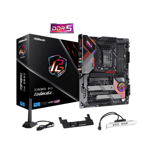 ASRock Z690 PG Velocita ATX Motherboard Intel LGA1700 DDR5 PCIe 5.0 Gaming Motherboard High Performance Desktop Motherboard