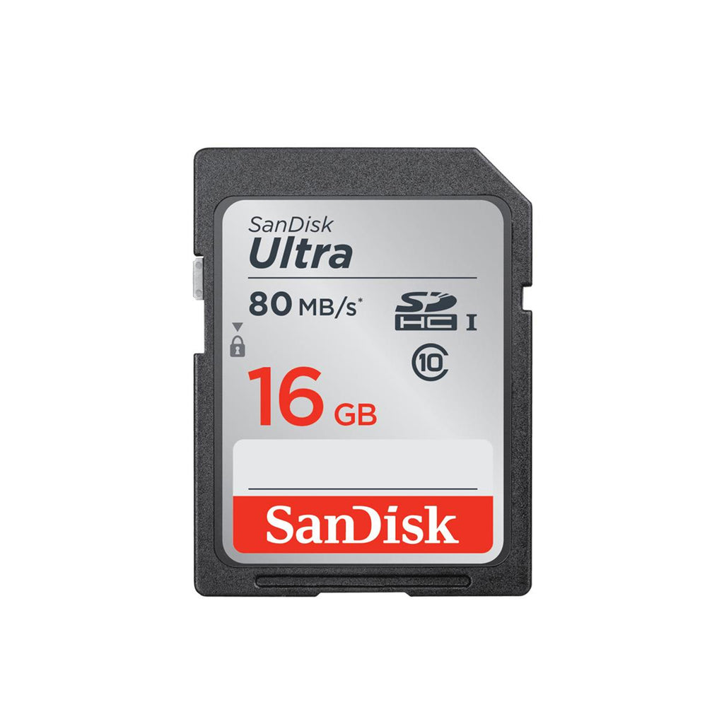 SANDISK® Ultra SD Card 16GB UHS-I – Reliable Memory Card for Cameras, Full HD Video Recording & Everyday Photo Storage