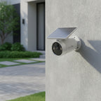 TP-Link Tapo C465 Enhanced AI solar security camera installed outdoors on house wall