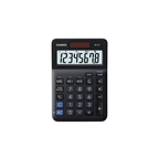 Casio MS-8F 8-Digit Mini Desk Calculator Currency Exchange Tax Solar & Battery Extra Large Display