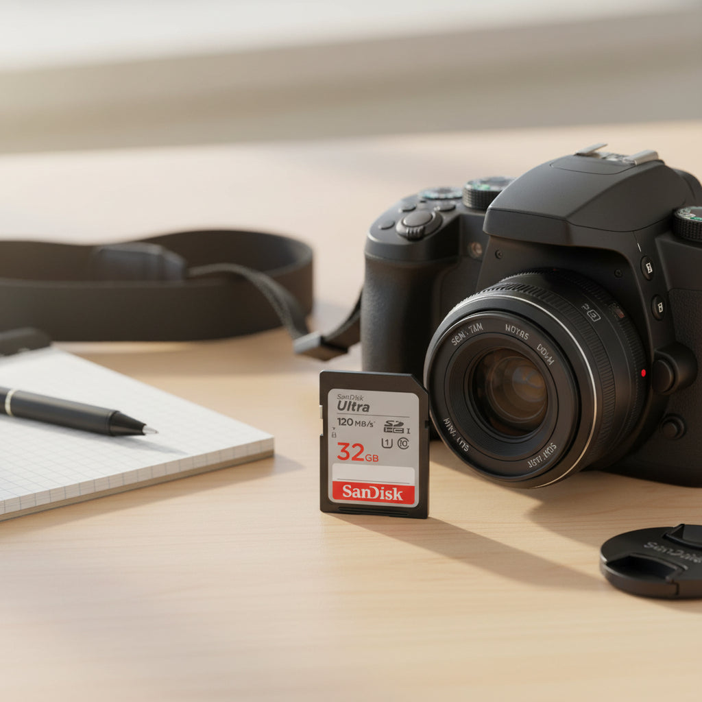 SanDisk Extreme Pro CFexpress Type B card for 8K RAW cinema video.

32GB