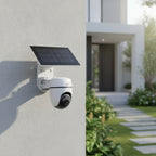 TP-Link Tapo C630 KIT solar powered pan tilt security camera installed outdoors on house wall