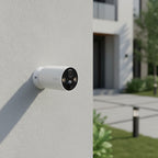 TP-Link Tapo C425 wire-free battery security camera installed outdoors on house wall