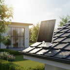 Tapo A200 solar charger installed on house exterior with sunlight exposure