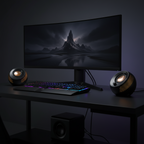 Creative Pebble X Plus 2.1 USB-C desktop speakers with subwoofer and customizable RGB lighting for PC gaming and entertainment