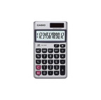 Casio SX-320P 12-Digit Portable Calculator Metal Faceplate Solar & Battery