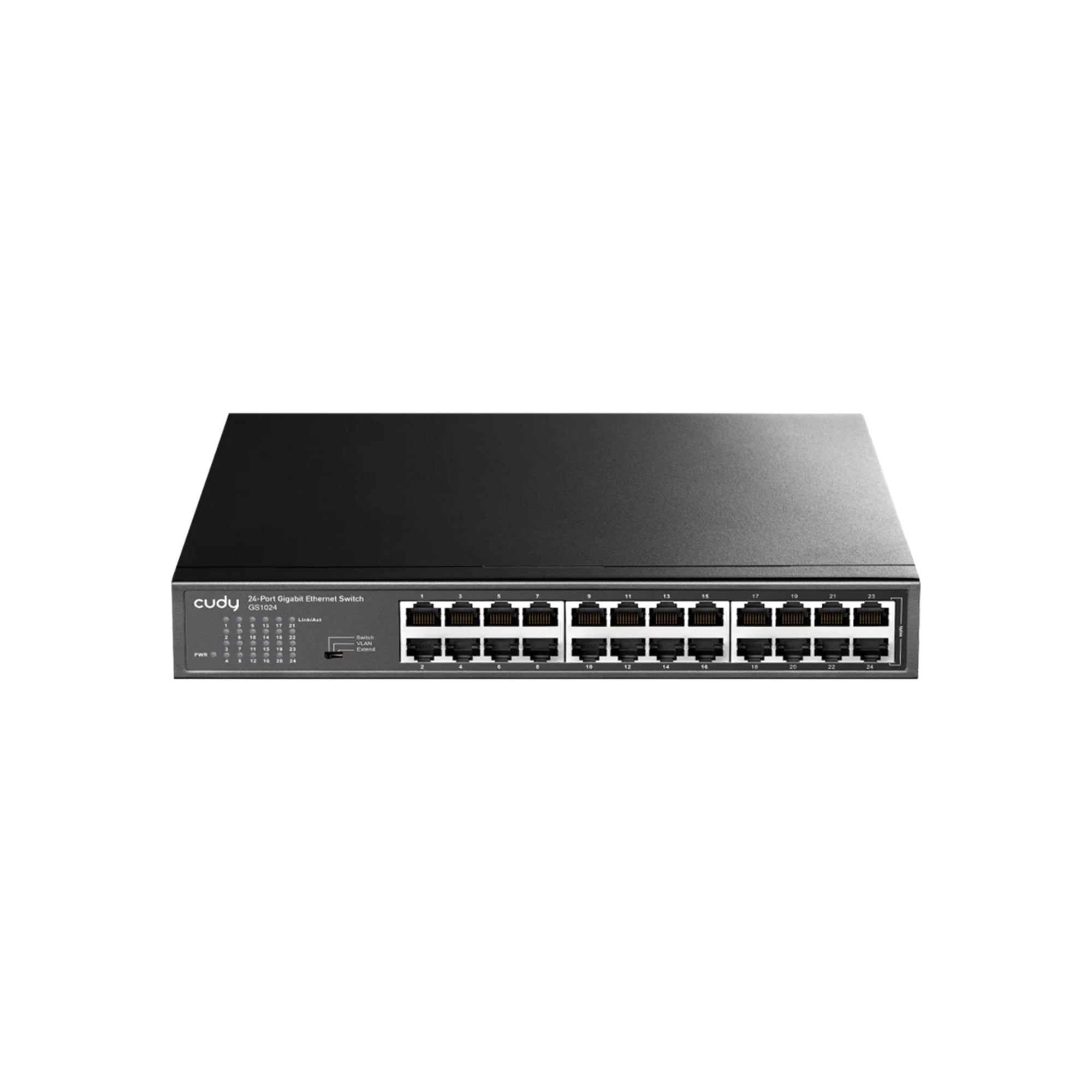 CUDY GS1024 24-Port Gigabit Unmanaged Switch – Rackmount Metal Gigabit LAN Switch with VLAN & Extend Mode for Office, CCTV & Enterprise Networks