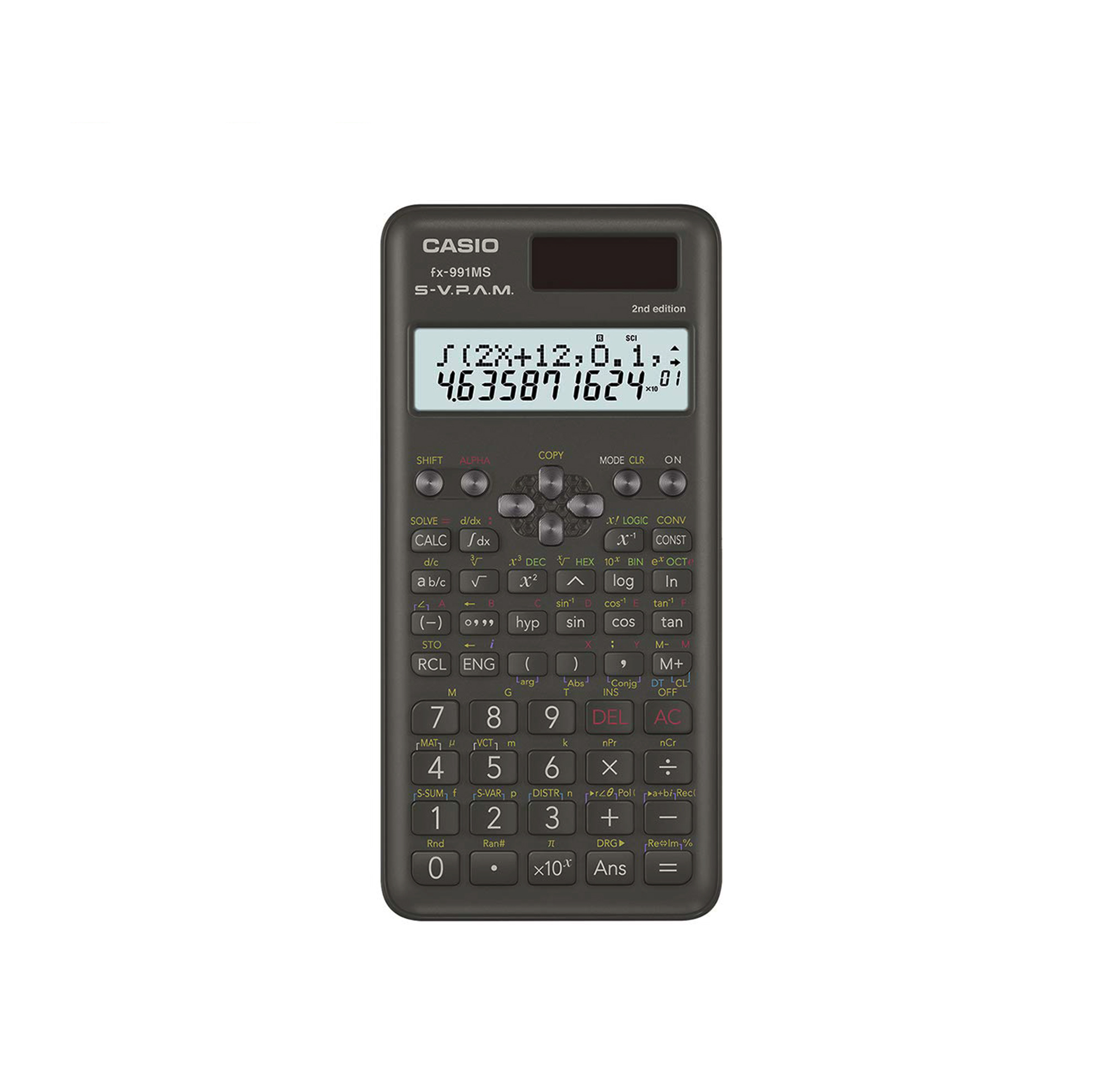 Casio fx-991MS-2 Scientific Calculator 401 Functions 2-Line Display Matrix Vector Solar & Battery