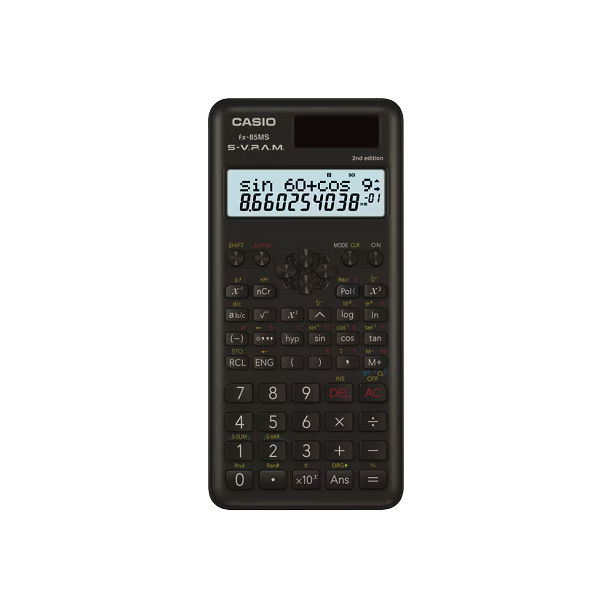 Casio FX-85MS-2 Scientific Calculator 240 Functions 2-Line Display Solar & Battery