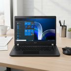 Acer TravelMate P2 14 TMP214-42-R0EB Ryzen 5 PRO business laptop desk setup
